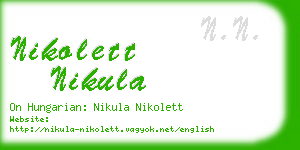 nikolett nikula business card